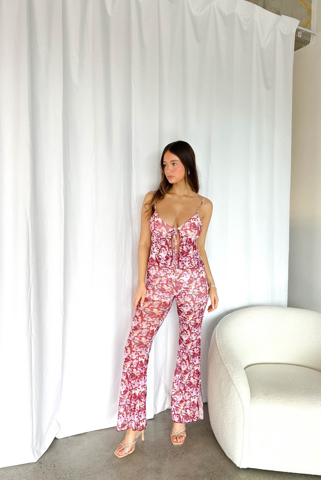 Mesh printed pants YKW