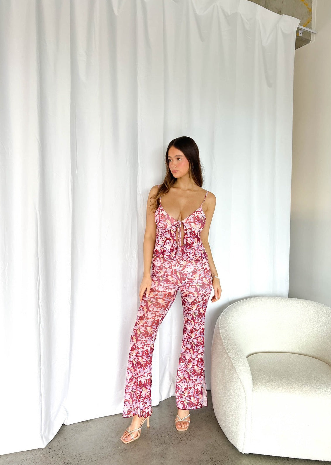 Mesh printed pants YKW