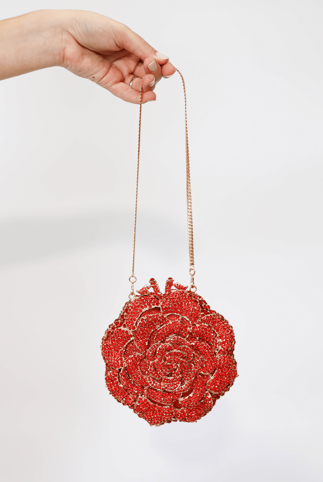 Red Rose diamanté clutch YKW