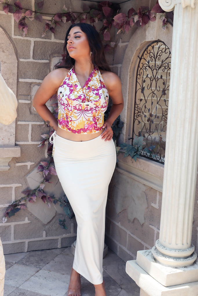 Alana maxi skirt - white maxi skirt 